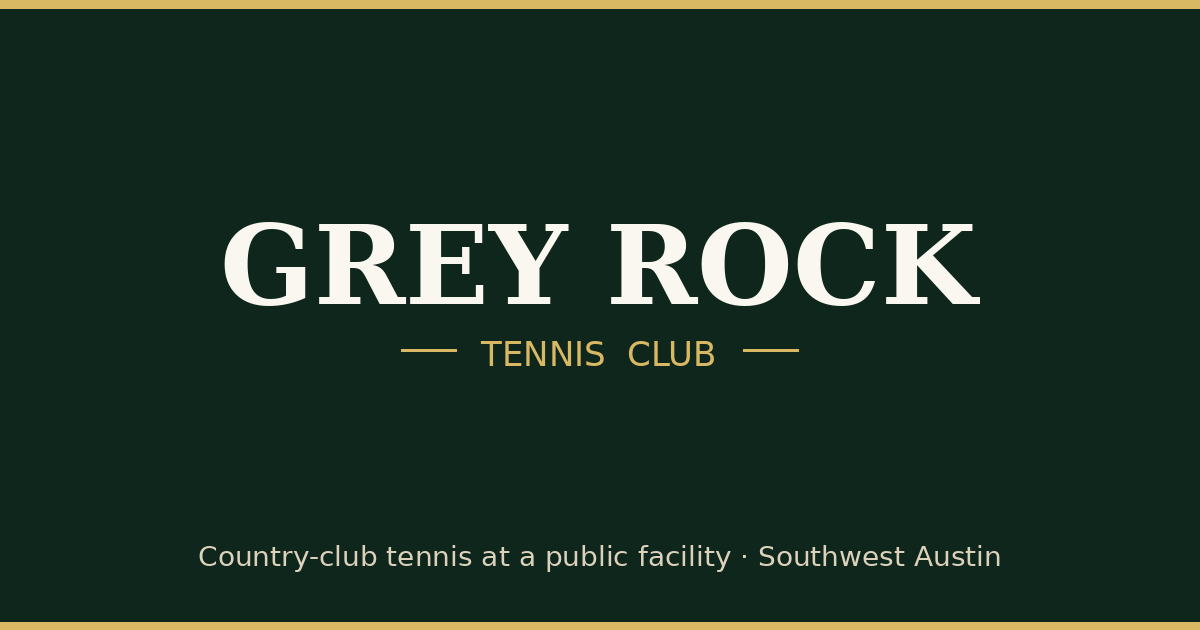 Grey Rock Tennis Club